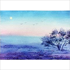 水彩作品风景