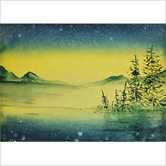 水彩作品风景