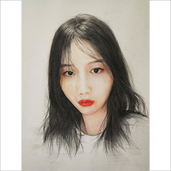 彩铅作品女人