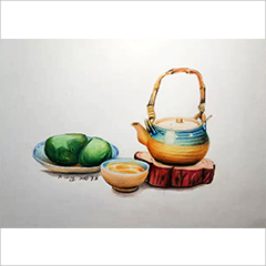 彩铅作品青团