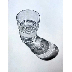 素描作品杯子
