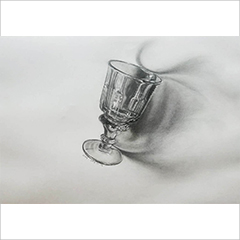 素描作品杯子