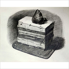 素描作品蛋糕