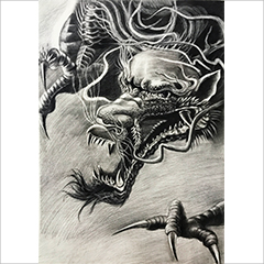 素描作品龙