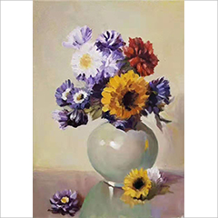 油画作品花